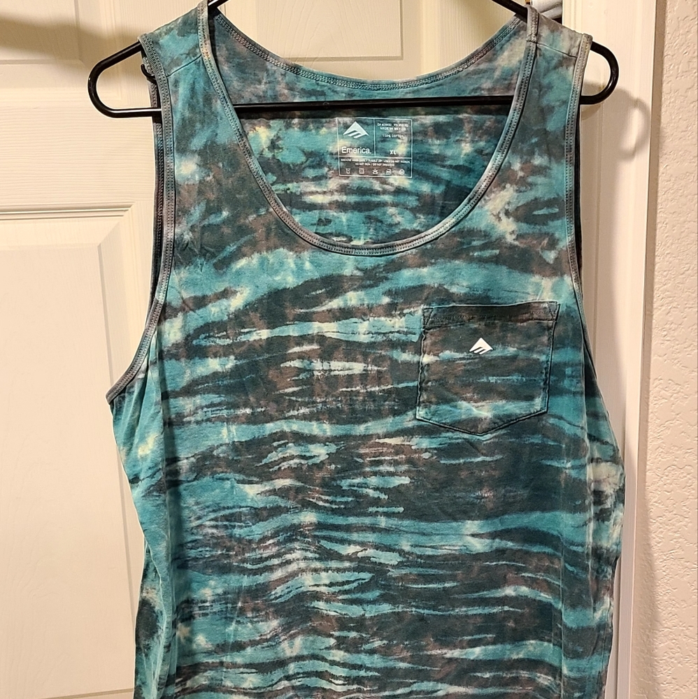 Emerica Green Fade Mens Tank Top Size XL